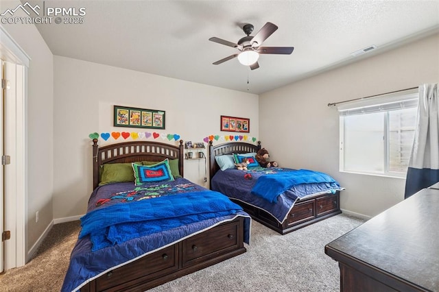 6107 Adamants Dr, Colorado Springs, CO 80924 - bedroom featuring carpet flooring and a ceiling fan