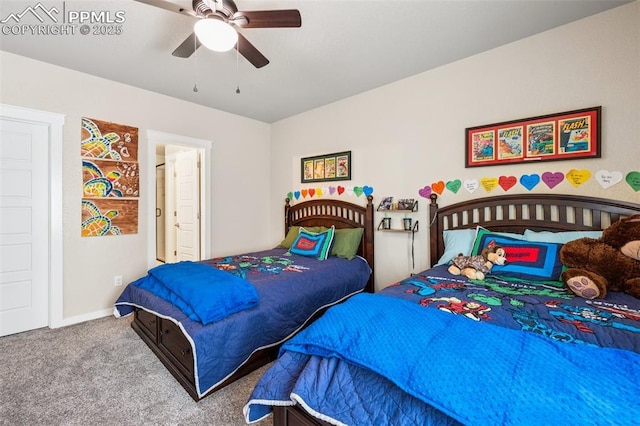 6107 Adamants Dr, Colorado Springs, CO 80924 - carpeted bedroom featuring ceiling fan and baseboards
