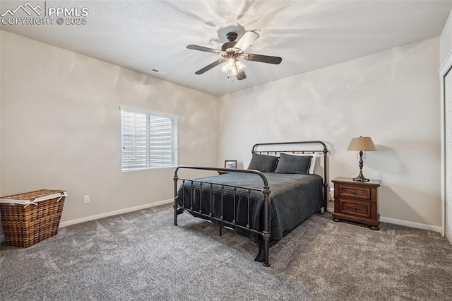 6107 Adamants Dr, Colorado Springs, CO 80924 - bedroom featuring carpet flooring and ceiling fan