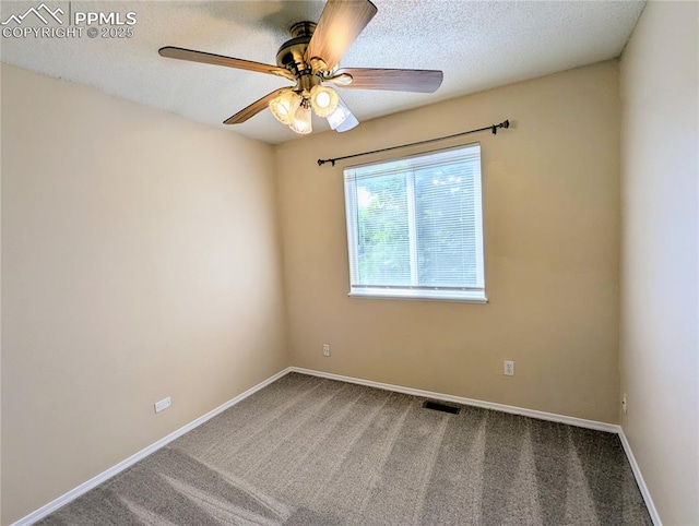 2132 Reminiscent Cir, Fountain, CO 80817 - carpeted empty room featuring ceiling fan and a textured ceiling
