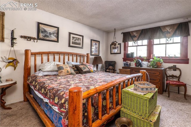 12185 Black Forest Rd, Colorado Springs, CO 80908 - bedroom featuring carpet and a textured ceiling