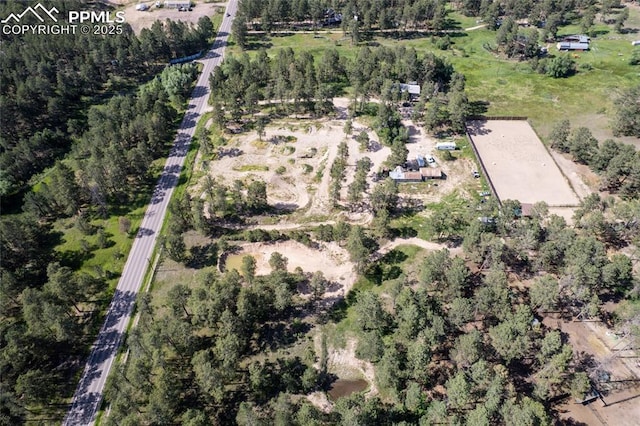 12185 Black Forest Rd, Colorado Springs, CO 80908 - aerial view of property's location with rural landscape