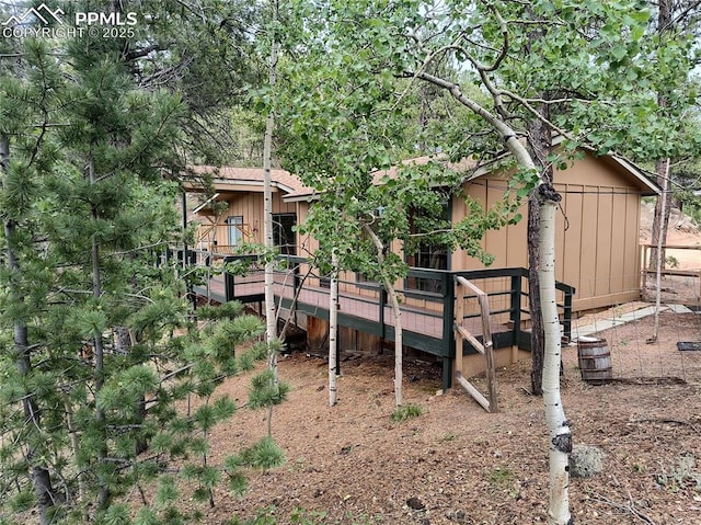237 Blue Spruce Rd, Divide, CO 80814 - back of house with a wooden deck
