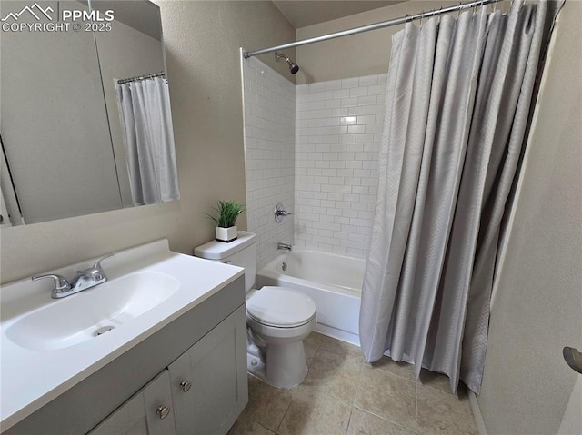 974 S Candlestar Loop, Fountain, CO 80817 - bathroom featuring vanity, shower / bath combo, and tile patterned floors