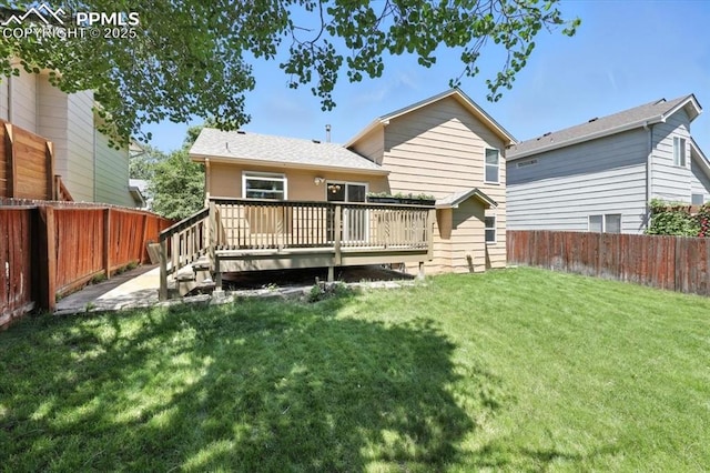 6275 Montarbor Dr, Colorado Springs, CO 80918 - rear view of house with a fenced backyard and a wooden deck