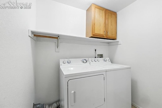 6275 Montarbor Dr, Colorado Springs, CO 80918 - laundry area featuring cabinet space and washing machine and dryer