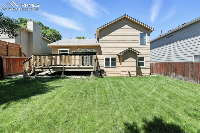 6275 Montarbor Dr, Colorado Springs, CO 80918 - back of house with a fenced backyard and a deck