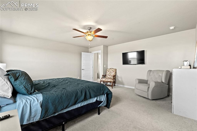 244 S Chipeta Way, Lochbuie, CO 80603 - bedroom with carpet and a ceiling fan