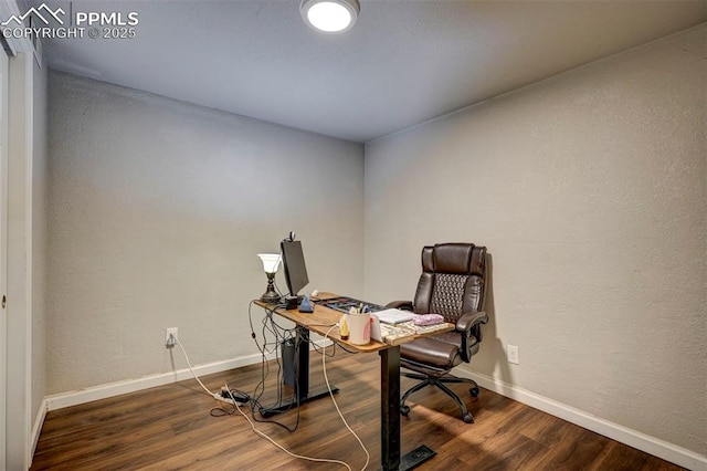 1222 Hartford St, Colorado Springs, CO 80906 - office area with wood finished floors and baseboards