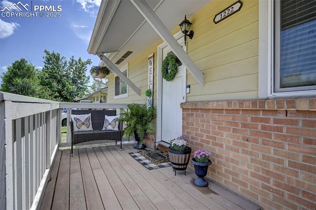 1222 Hartford St, Colorado Springs, CO 80906 - view of wooden deck