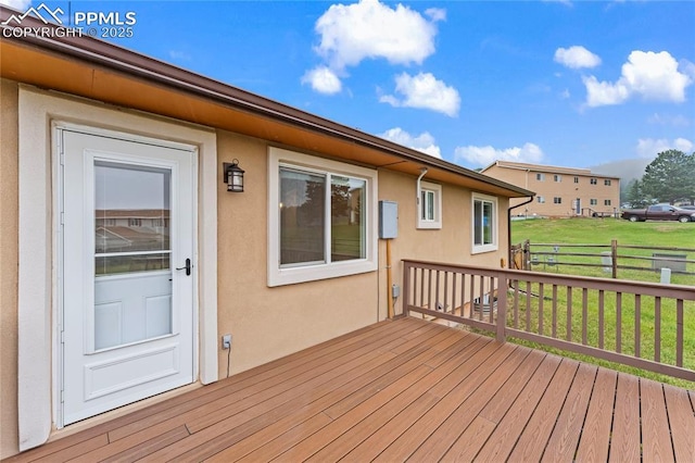 1005 Mountain View Rd, Woodland Park, CO 80863 - view of wooden terrace