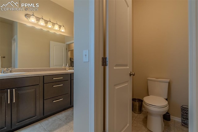17529 Old Cherokee Trl, Colorado Springs, CO 80921 - bathroom with tile patterned flooring and double vanity