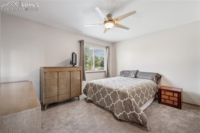 2664 Emerald Ridge Dr, Colorado Springs, CO 80920 - bedroom featuring carpet flooring and ceiling fan