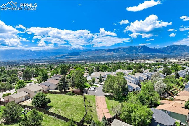 2527 Elite Ter, Colorado Springs, CO 80920 - aerial view of residential area with a mountain backdrop