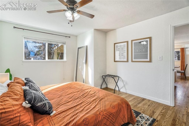 1633 N Chestnut St, Colorado Springs, CO 80907 - bedroom with wood finished floors and ceiling fan