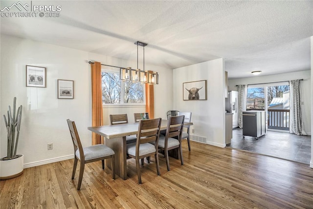 1633 N Chestnut St, Colorado Springs, CO 80907 - dining room with wood finished floors and a textured ceiling