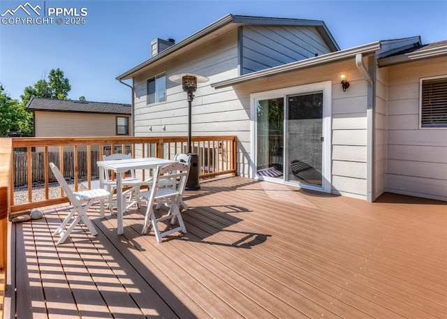 3730 Deep Haven Dr, Colorado Springs, CO 80920 - deck featuring outdoor dining area