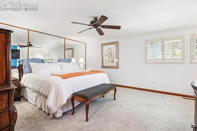 18971 Shadowood Dr, Monument, CO 80132 - bedroom with carpet flooring and ceiling fan