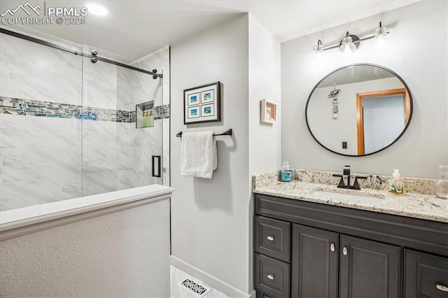 18971 Shadowood Dr, Monument, CO 80132 - full bath featuring a shower stall and vanity