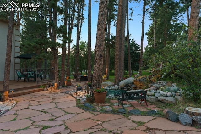 18971 Shadowood Dr, Monument, CO 80132 - view of patio with a wooden deck
