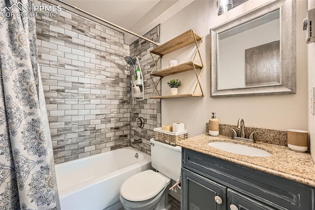 3324 W Kiowa St, Colorado Springs, CO 80904 - full bathroom with vanity and shower / bathtub combination with curtain