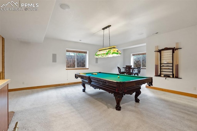 20401 High Pines Dr, Monument, CO 80132 - game room featuring billiards table and carpet floors