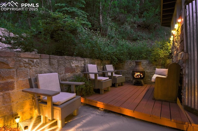 4540 Fountain Ave, Cascade, CO 80809 - deck with an outdoor fire pit