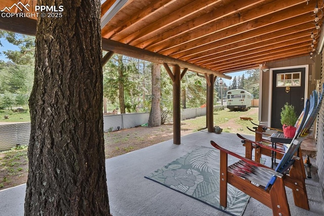 4540 Fountain Ave, Cascade, CO 80809 - fenced backyard with a patio area