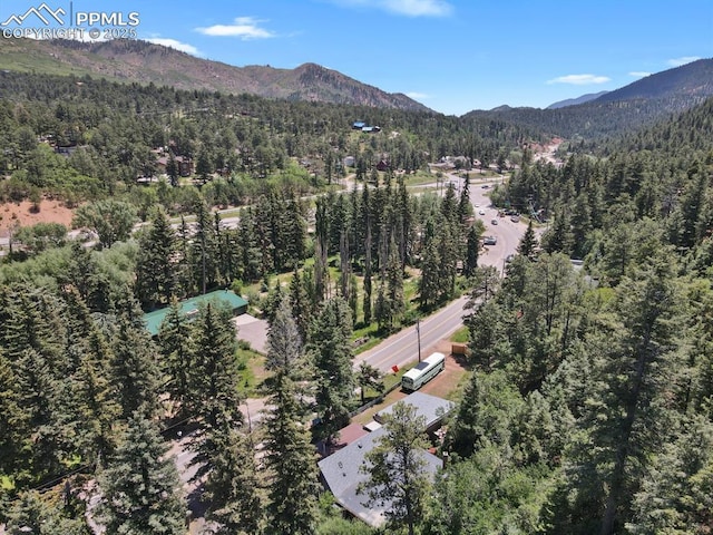 4540 Fountain Ave, Cascade, CO 80809 - aerial view of property and surrounding area featuring a mountainous background