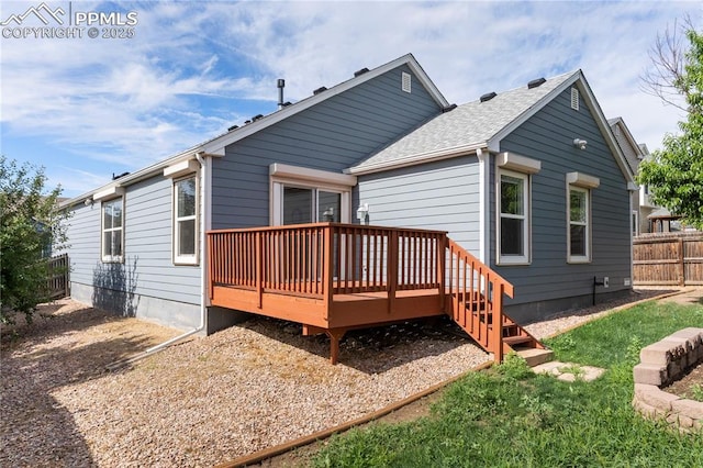 7632 Fiona Ln, Fountain, CO 80817 - back of house featuring a wooden deck