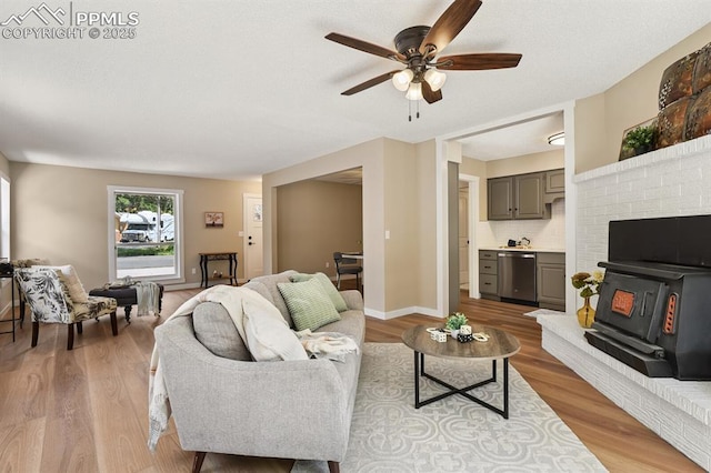 79 W Old Broadmoor Rd, Colorado Springs, CO 80906 - living room with a ceiling fan and wood finished floors
