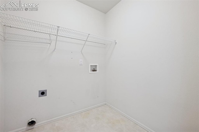 1562 Lookout Springs Dr, Colorado Springs, CO 80921 - laundry area featuring hookup for a washing machine, electric dryer hookup, and light flooring