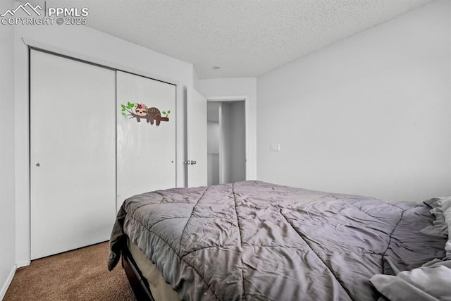 245 Turf Trail Pl, Fountain, CO 80817 - carpeted bedroom with a closet and a textured ceiling