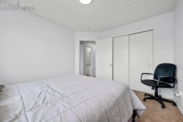 245 Turf Trail Pl, Fountain, CO 80817 - carpeted bedroom featuring a closet and a textured ceiling