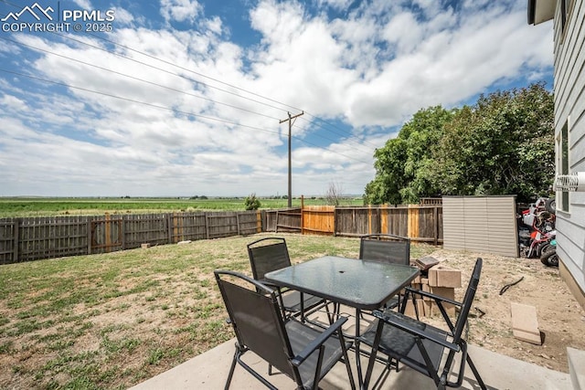 245 Turf Trail Pl, Fountain, CO 80817 - fenced backyard featuring outdoor dining area and a patio area