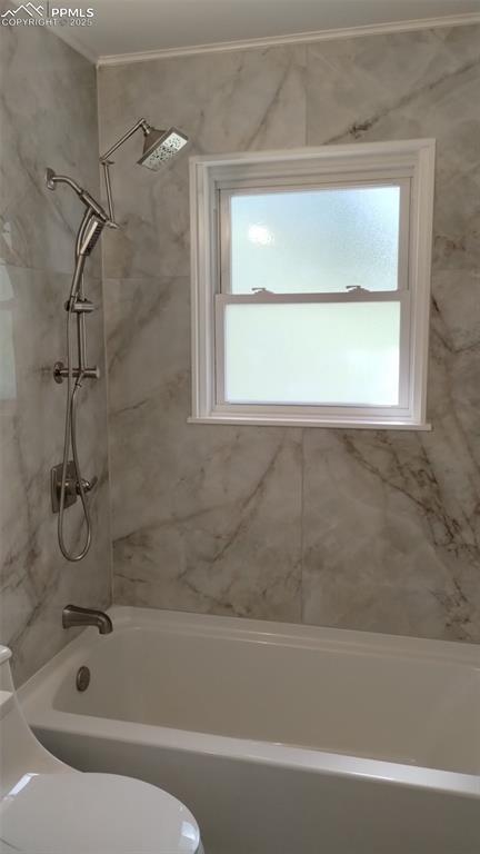 2118 N Chestnut St, Colorado Springs, CO 80907 - full bath featuring shower / bath combination and ornamental molding