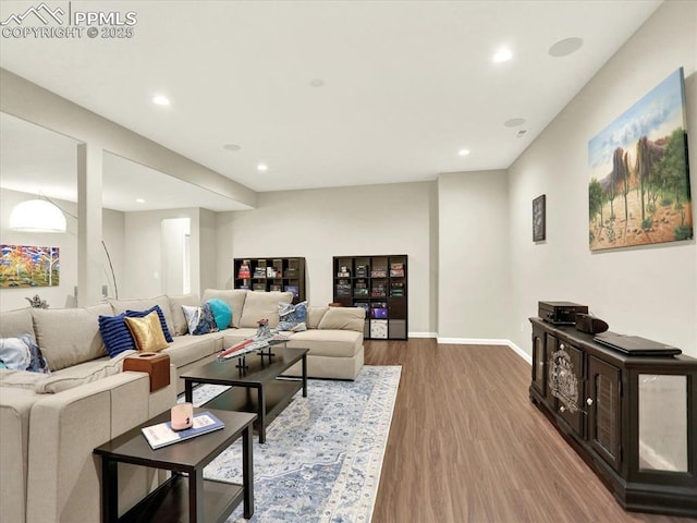 12646 Windingwalk Dr, Peyton, CO 80831 - living room featuring wood finished floors and recessed lighting