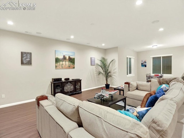 12646 Windingwalk Dr, Peyton, CO 80831 - living room featuring wood finished floors and recessed lighting