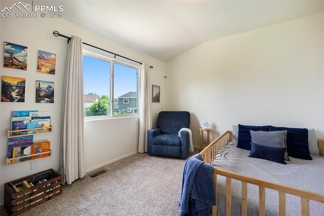 1880 Windover Ct, Fountain, CO 80817 - carpeted bedroom featuring lofted ceiling and baseboards