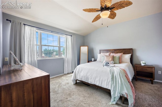 1880 Windover Ct, Fountain, CO 80817 - carpeted bedroom featuring lofted ceiling and ceiling fan