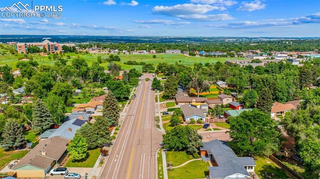 1105 Parkview Blvd, Colorado Springs, CO 80905 - aerial perspective of suburban area with a tree filled landscape