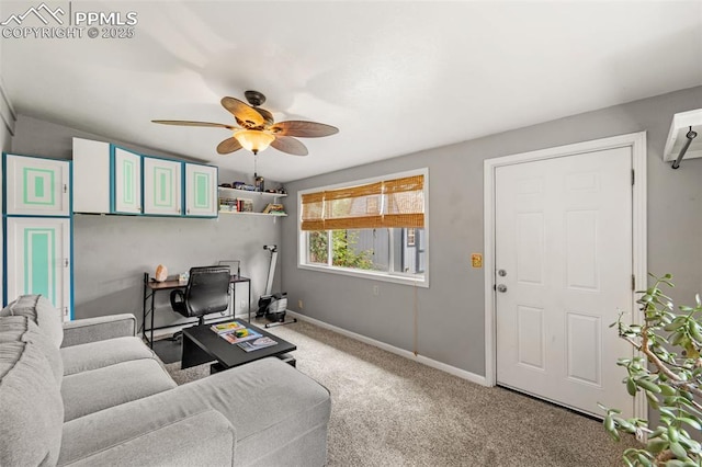 1105 Parkview Blvd, Colorado Springs, CO 80905 - living room featuring a ceiling fan and carpet floors