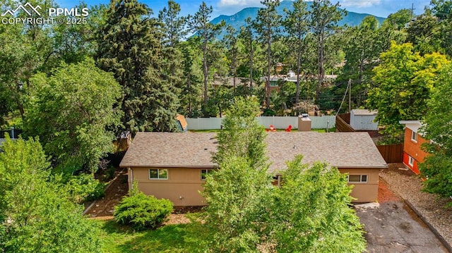 1105 Parkview Blvd, Colorado Springs, CO 80905 - aerial view of property and surrounding area with a mountain backdrop
