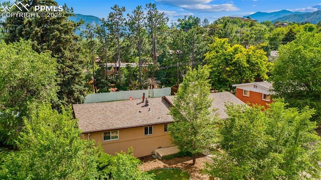 1105 Parkview Blvd, Colorado Springs, CO 80905 - view from above of property with a mountainous background
