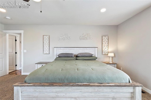 4914 Hawk Meadow Dr, Colorado Springs, CO 80916 - bedroom with carpet and recessed lighting
