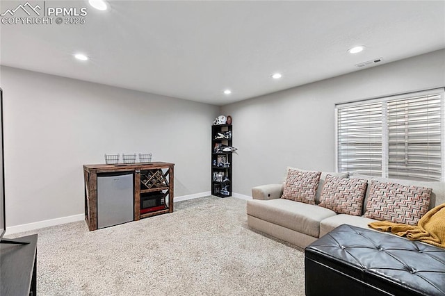 4914 Hawk Meadow Dr, Colorado Springs, CO 80916 - living area featuring recessed lighting and carpet floors