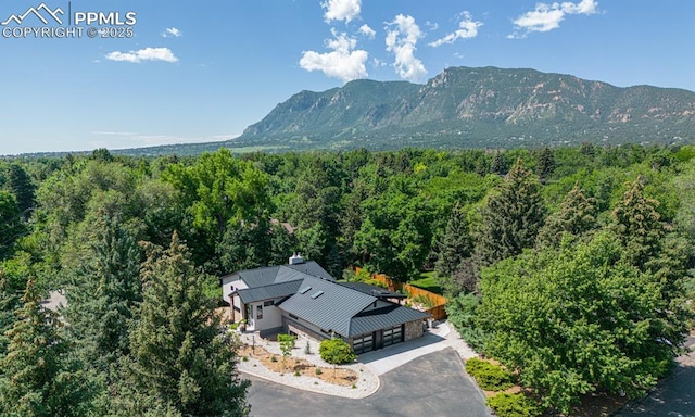 2510 Old Broadmoor Rd, Colorado Springs, CO 80906 - mountain view featuring a heavily wooded area