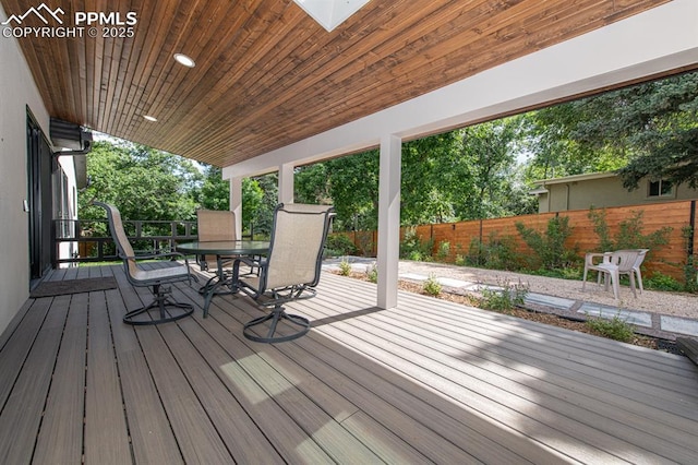 2510 Old Broadmoor Rd, Colorado Springs, CO 80906 - wooden deck with outdoor dining space