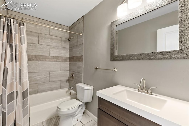 1443 Luna Dr, Fountain, CO 80817 - full bathroom with shower / bathtub combination with curtain and vanity