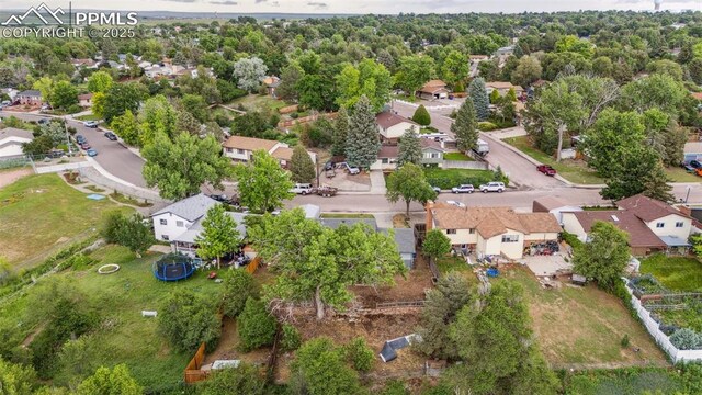 7030 Metropolitan St, Colorado Springs, CO 80911 - aerial view of property and surrounding area with nearby suburban area